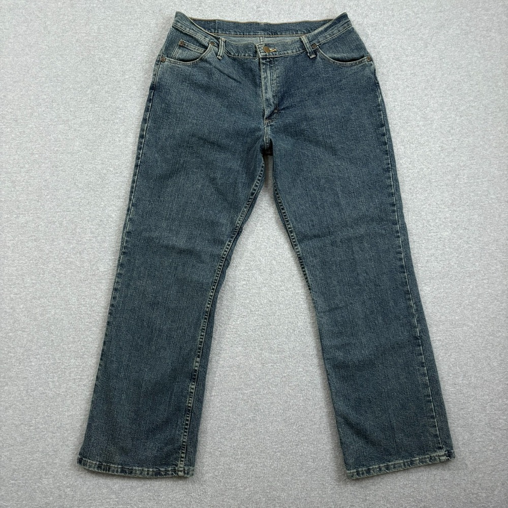 Wrangler Jeans Womens‎ 12 Blue Bootcut WB571TB Workwear Western Rodeo Denim